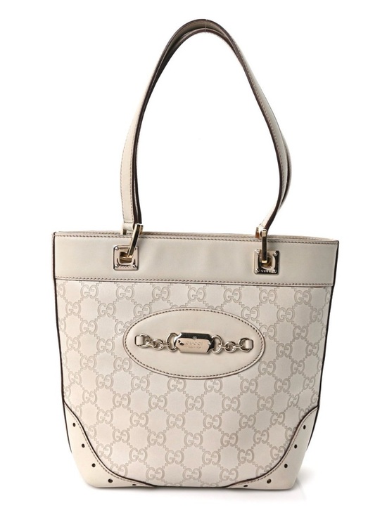 Gucci Handbags - Gucci Guccissima Punch Tote Ivory Cream Gold Hardware